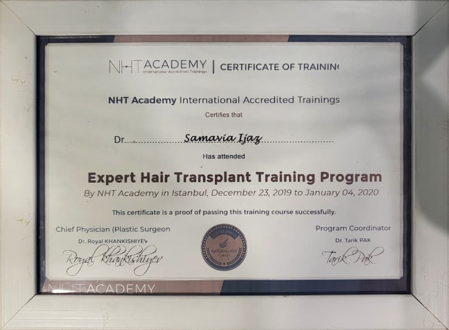 Dr. Samavia Expert Hair Transplant - NHT Academy Turkey